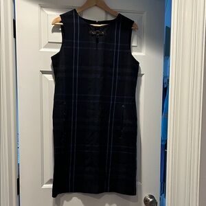 Vintage BCBG Black and Blue Plaid Dress